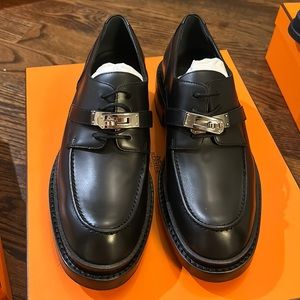 Brand new hermes Oxford first loafer black Kelly